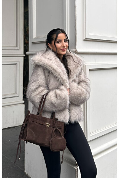 Edora Collection Soft Glam Kürk Ceket- Kadın Kışlık Suni Kürk Mont