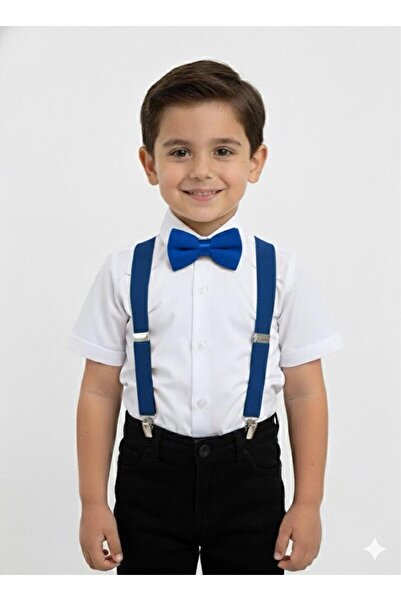 Masal Dünyası Bursa Boy's Trouser Suspenders and Bow Tie Set