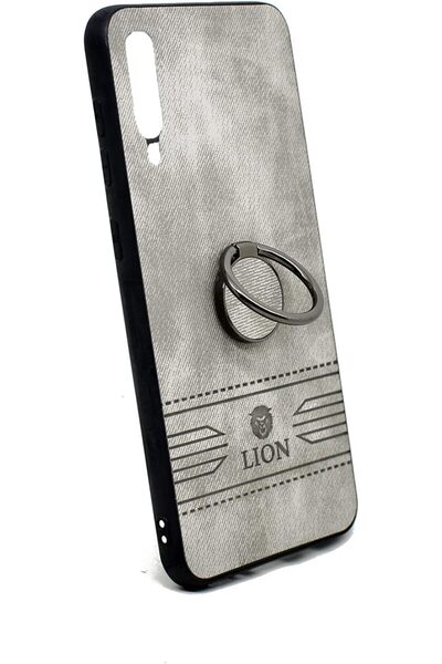 Generic Luxury Leather Back Cover With Holder For Samsung Galaxy A30s / A50s (Gray)