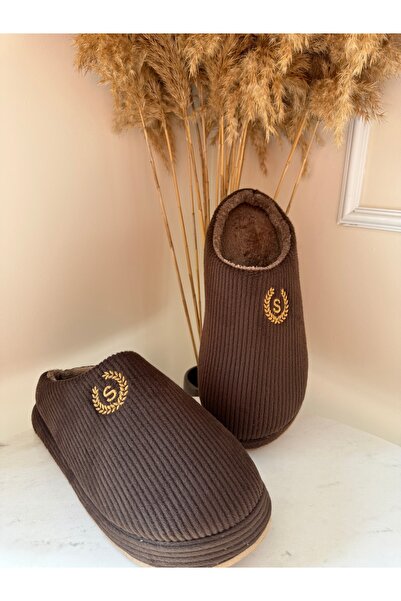 Mia Modern Ekstra Hafif Erkek Ev Terliği Kahverengi