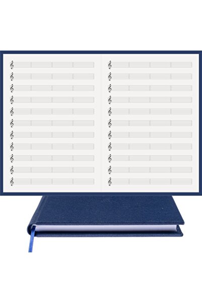 BİDEFTER Music Notebook (Left-Handed, Perforated) 100% Handmade, Hand Stitched – Genuine Leather Cloth Bound – A/4