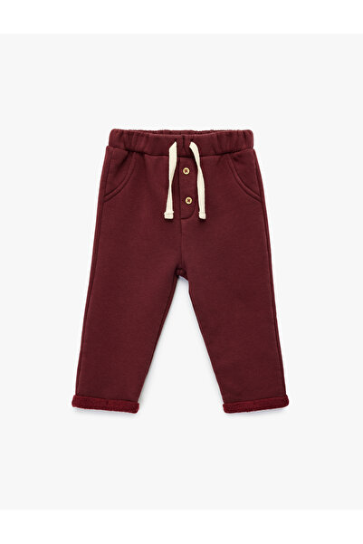 Koton Raised Double Leg Buttoned Lace-Up Sweatpants