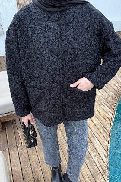 lamelif Teddy Jacket Black