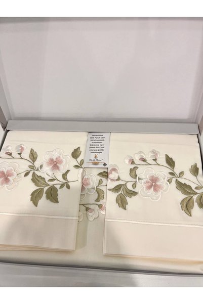 Home Karlla Nakışlı 6 parçadan pamuk saten nevresim set