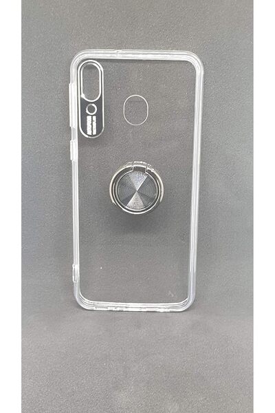 Other جراب سيليكون صلب شفاف مع حامل وحلقة مغناطيسية لهاتف سامسونج جالاكسي M20...