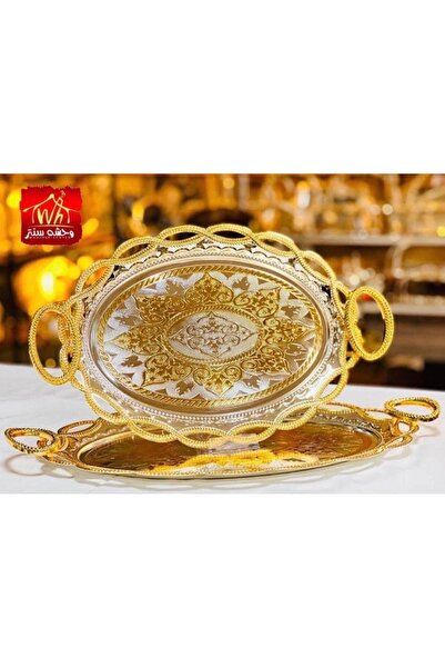 cc bin shihon Serving trays, 3 oval pieces, stainless steel, rust-resistant