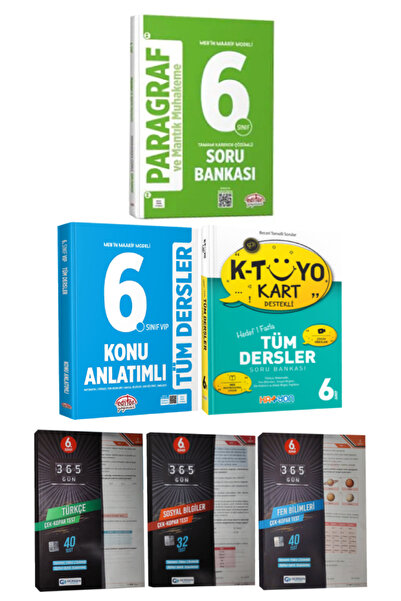 Editör Yayınevi 6. Sınıf Paragraf Soru Bankası+Tüm Dersler Konu Anlatımlı+Sor...