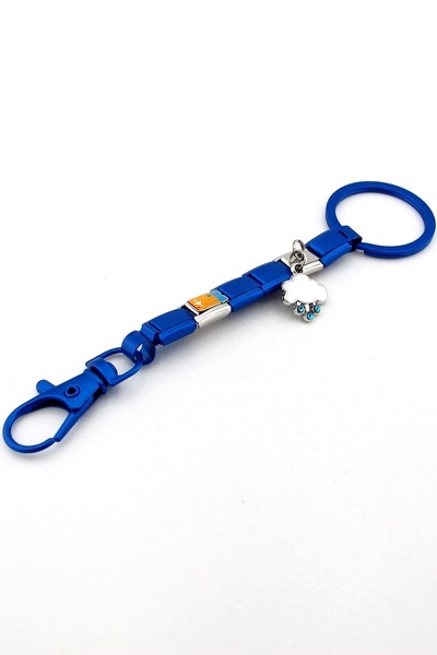 Solfera Airplane Boarding Pass Ticket Cloud Holiday Blue Steel Charm Bag Ornament Keychain Ky087