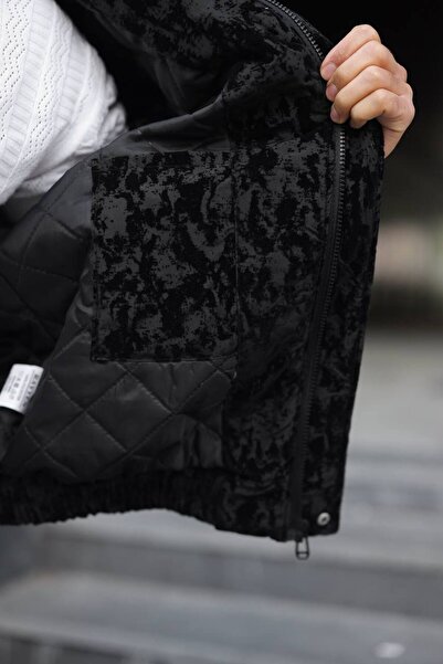 BASEL.CO Premium Special Velvet Quilted Padded Jacket/Coat - Bomber, Modern Oversize