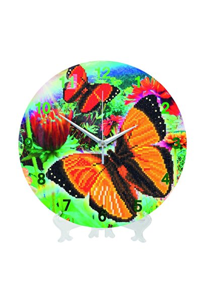 Craft Buddy Set creativ ceas cu cristale, Fluture, 30cm,