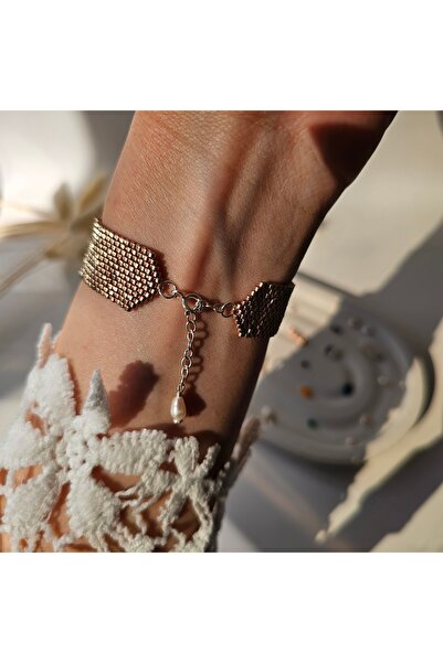 Abundo Bratara cusuta manual din miyuki “Gold Bliss”, 15+3 cm