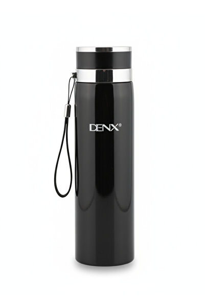 Denx 1000ml stainless steel thermal flask with airtight insulation and a handle strap – lightweight, stylish, and suitable for travel and work.