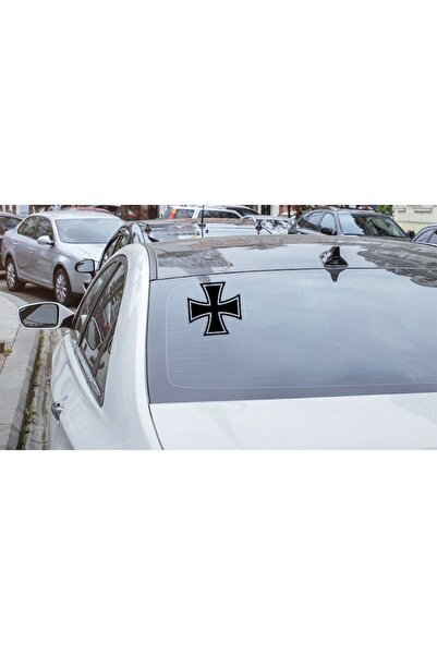 Oracal Car sticker 'Cross', 15x15 cm, Black
