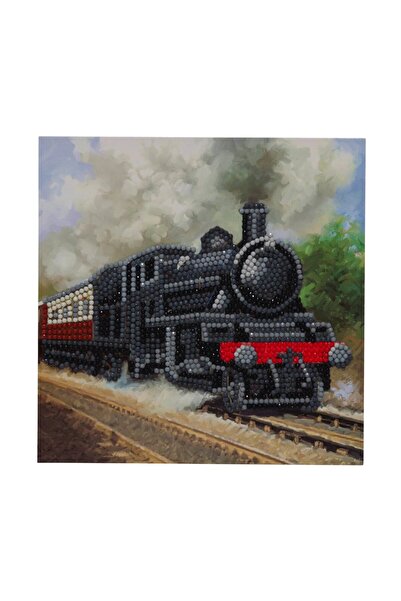Craft Buddy Set creativ tablou cu cristale, Trenul, 18x18cm,