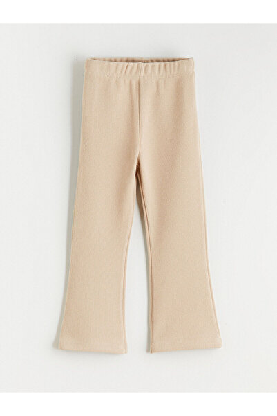 LC Waikiki Peak Yeni Sezon Beli Lastikli İspanyol Paça Kız Çocuk Tayt Pantolon