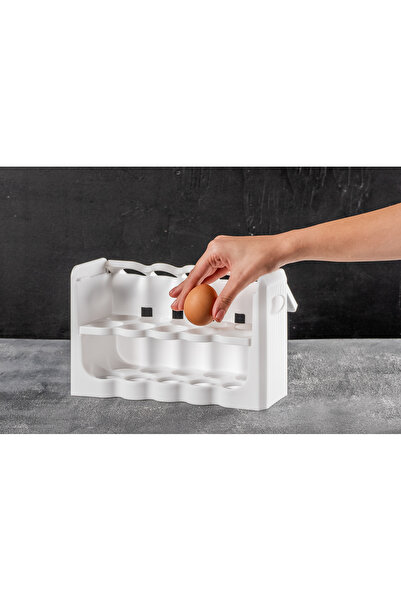 SUPERPUP Egg Organizer 30-Piece 3-Layer Organizer Storage