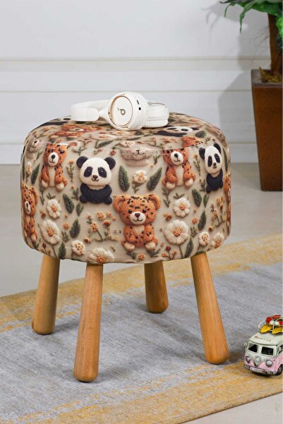 PUFMANYA ETNA BOHEM DOĞAL GÜRGEN AYAKLI ÇOK AMAÇLI PUF KOLTUK