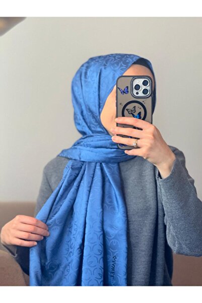 JAWEL ŞAL شال قطن جاكار بنمط أحادي 70*190 سم