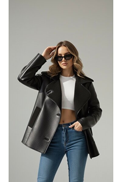 Zafirae İÇİ KÜRKLÜ DÜĞMELİ DERİ CEKET