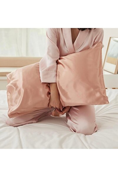 SUNYOGA Silk 22 Momme Italian Mulberry Silk Pure Silk Pillowcase Single Silk Pillowcase Salmon Color