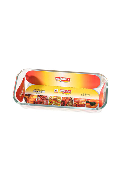 ABAREEK Rectangular glass cake pan, 2 liters, 7*12.6*29 cm
