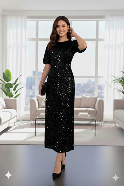 Efour Sequin Dress Midi Length