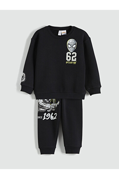 LC Waikiki Lcw Kids Spider-Man Printed Boys' Thick Sweatshirt and Sweatpants