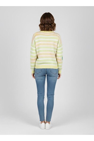 Cockatoo Blue Pink Heart Women's Knitwear Sweater