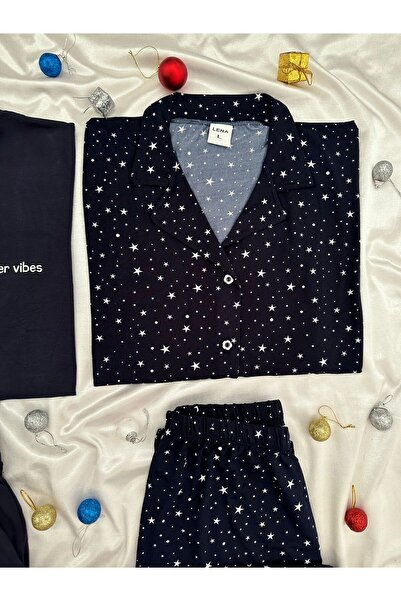 Lena Homewears Daily Comfortable Lover Couple Long Sleeve Pajama Set (Set of 2)