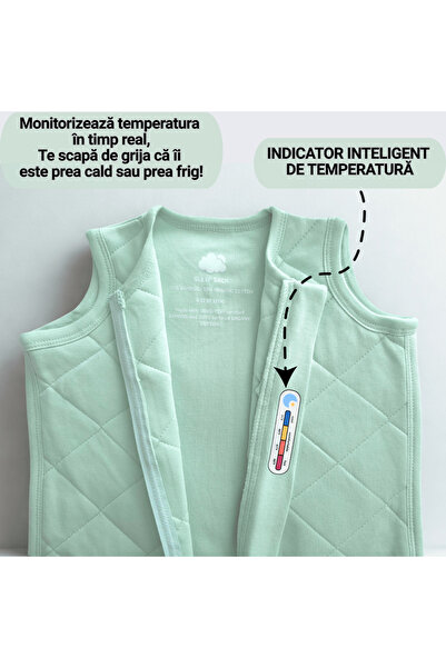 Miriboo Sleeping Bag for Babies and Children, 6-12 months, 1 TOG, PREMIUM Bamboo, Temperature Indicator