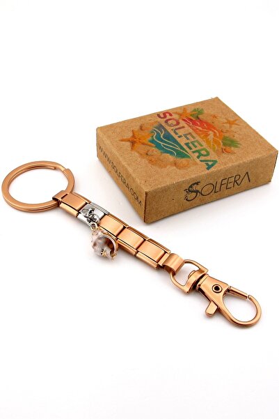Solfera Seashell Seaside Beach Holiday Rose Steel Charm Bag Ornament Keychain Ky094