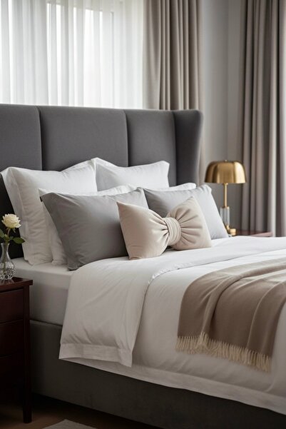 FARCY Bow-Shaped Decorative Pillow with Inner Filling Bow Ribbon Pillow Throw Pillow Cushion