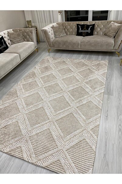 LİMAY Elastic Carpet Cover - Carpet Protector - Washable - Sponge-Free - Practical - Velvet Fabric - Decorative