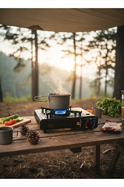 Denx Portable gas stove for camping and outdoor cooking – practical, safe, and easy-to-use design