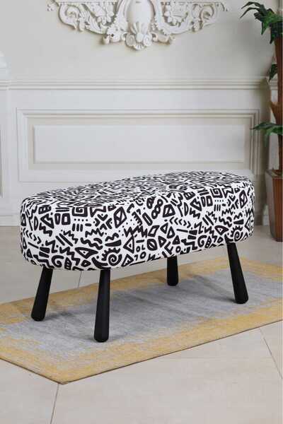 PUFMANYA LUNA BOHEM XLARGE 90 CM DOĞAL GÜRGEN AYAKLI PUF KOLTUK BENCH