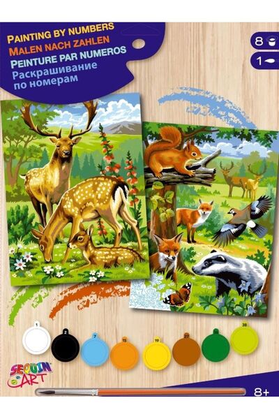 Sequin Art Set creativ de pictura pe numere - JPPBN - Animalele padurii,