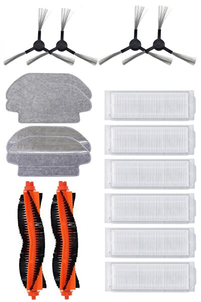 Rovexa Mi Robot Vacuum Mopp Styj02Ym Compatible 6-Month Life Kit with Black Side Brush