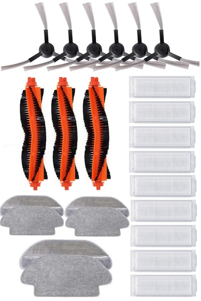 Rovexa Mi Robot Vacuum MopP STYJ02YM Συμβατό κιτ 9 μηνών διαρκείας ζωής με μαύρη πλαϊνή βούρτσα