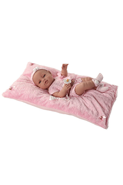 Berbesa Papusa Luna cu costumas si salteluta roz, 42 cm,