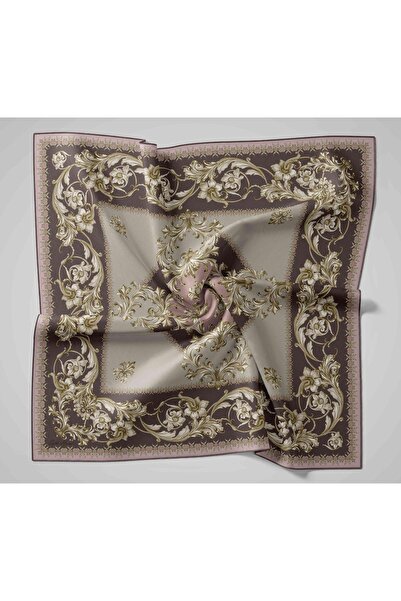 Silk Home Green Purple Baroque Pattern Tivil Woven Pure Silk Scarf-Kvs0883