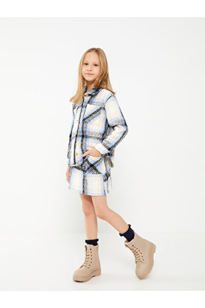 LC Waikiki Карирана момичешка пола с ластик на талията