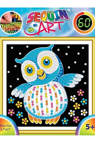 Sequin Art Creative craft set for children Sequin 60 - Owl, 17x17cm,