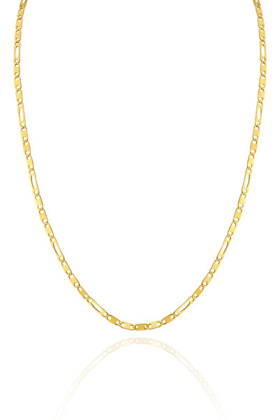 Cosmia Shine Gold Figaro Zincir Ayarlanabilir Zincir – Paslanmaz Çelik