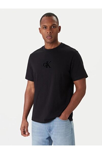 Calvin Klein Ανδρικό Κοντομάνικο Άνετο Μπλουζάκι Μ