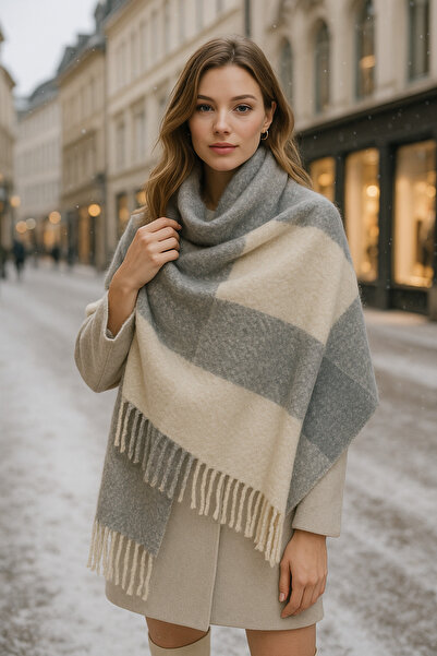 keisy Amela Premium Scarf Soft Textured Shoulder Shawl (Extra Thick and Soft)