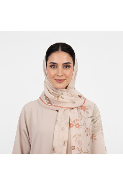 Beyond Rose Art Veil - Chiffon with an artistic rose-toned pattern