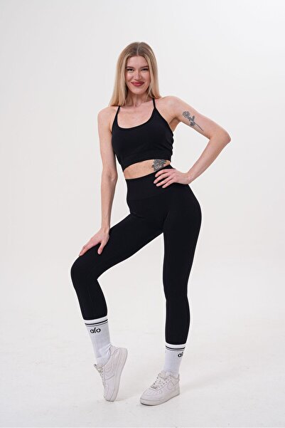 Morpho Seamless Set of 2 Drawstring Tights with Adjustable Straps