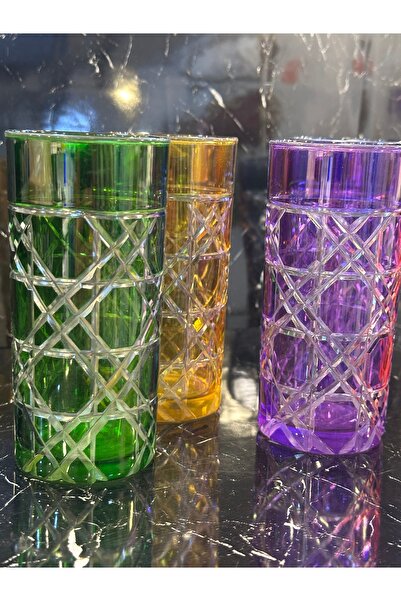 pırıltı home 6 Pieces of Colorful Honeycomb Model Cutting Soft Drink Cup