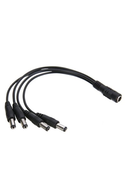 OEM Cablu adaptor cu mufa DC 2.1x5.5 mm 1x mama la 4x tata pentru camere supr...