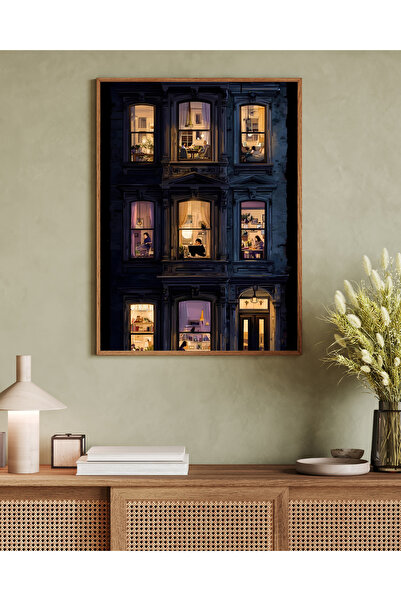 woodhomeworks Tek Parça Salon Ofis Dekor Tablo Vrynt